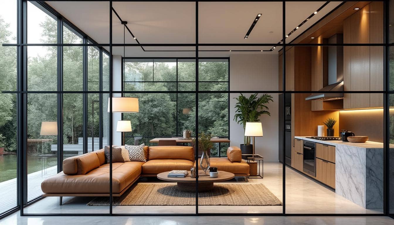 découvrez comment une verrière peut élégamment séparer le salon de la cuisine tout en apportant lumière et style à votre intérieur.