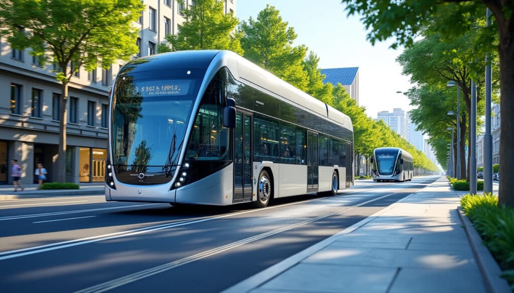 découvrez comment la pile à combustible alimente les bus urbains de manière écologique, offrant un transport sans émission pour des villes plus propres et durables.