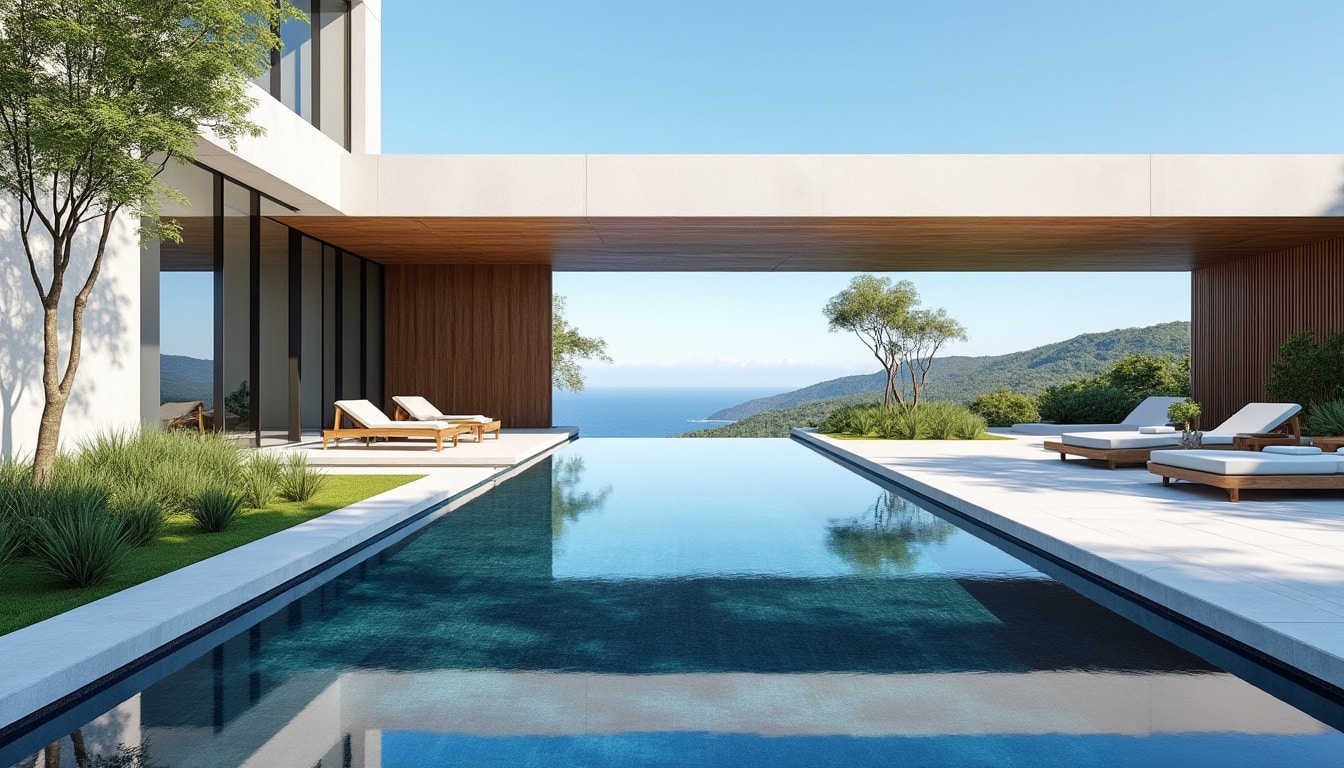 découvrez comment la piscine miroir sublime les designs épurés grâce à son intégration esthétique et élégante, offrant une ambiance contemporaine et raffinée.