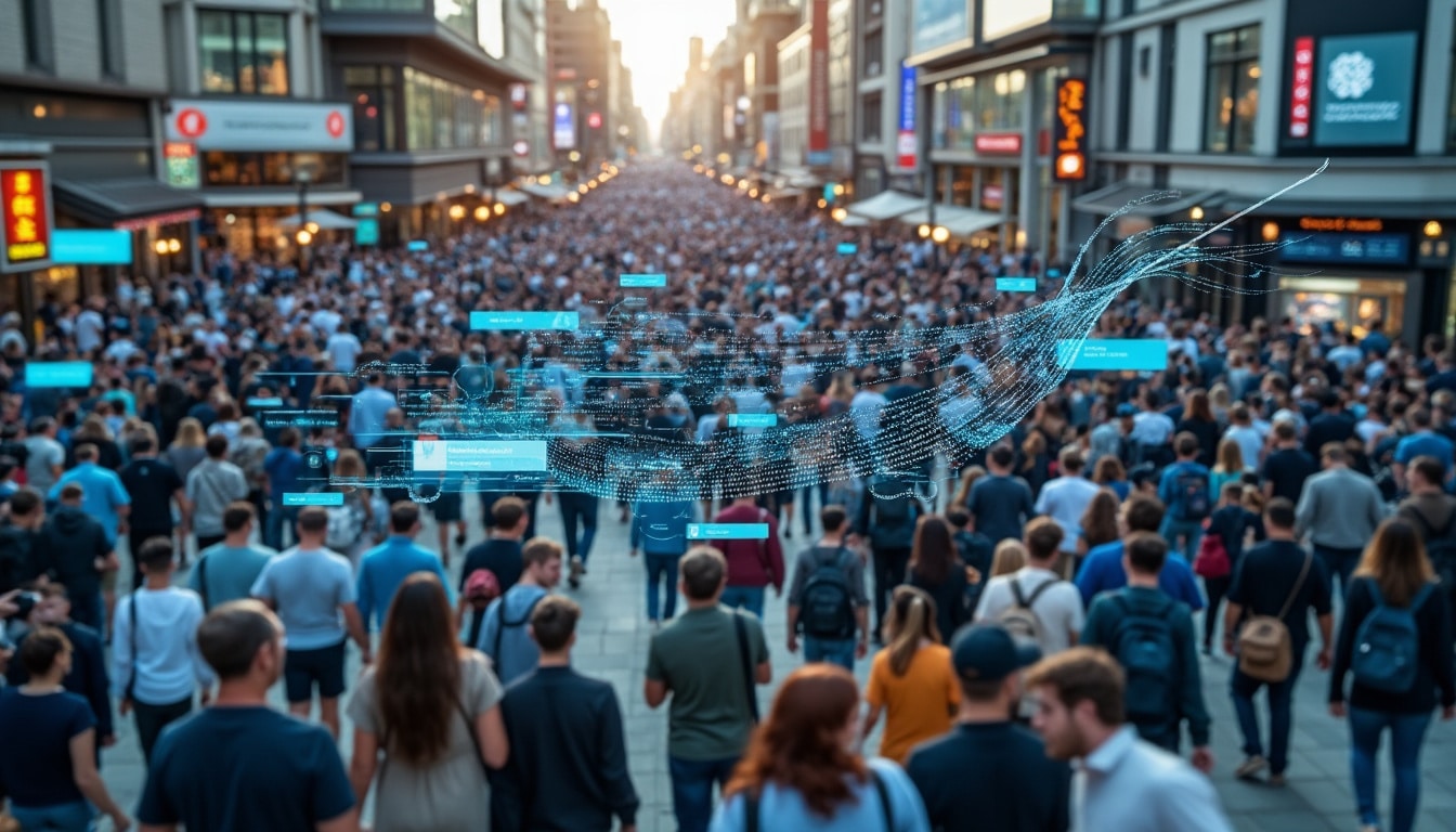 découvrez comment le jumeau numérique permet de simuler et d'analyser le comportement des foules pour optimiser la gestion et la sécurité des espaces publics.