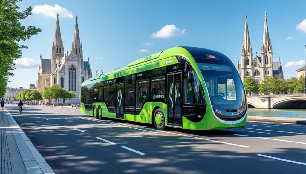 le grand lyon investit dans des bus électriques silencieux pour améliorer la qualité de l'air et le confort des trajets urbains.