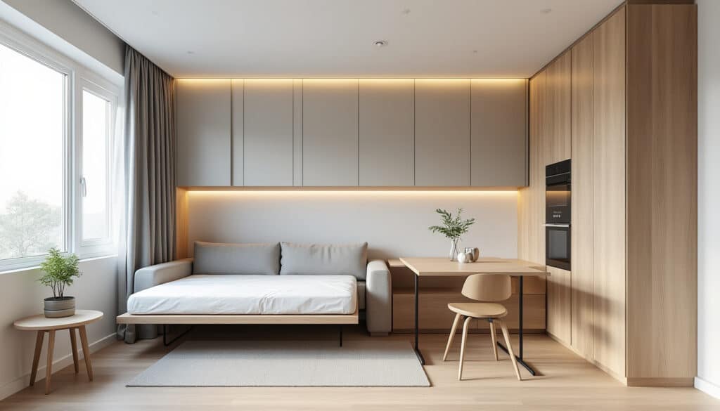 découvrez comment un meuble modulable peut optimiser l'espace dans les petits studios en combinant fonctionnalité et gain de place pour un intérieur organisé et agréable.