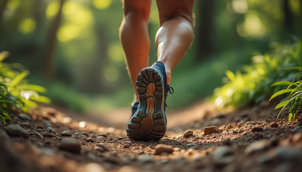 découvrez comment le trail running renforce les muscles stabilisateurs du pied, améliorant ainsi l'équilibre et la performance sportive.