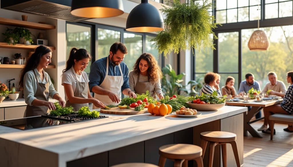 découvrez comment une cuisine ouverte peut transformer votre espace de vie en un lieu convivial, favorisant les échanges et la proximité entre les résidents.