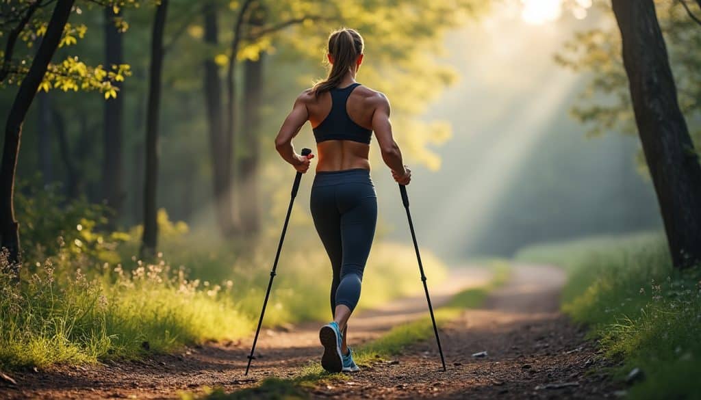 découvrez comment la marche nordique engage toutes les chaînes musculaires pour un entraînement complet et bénéfique pour votre corps.