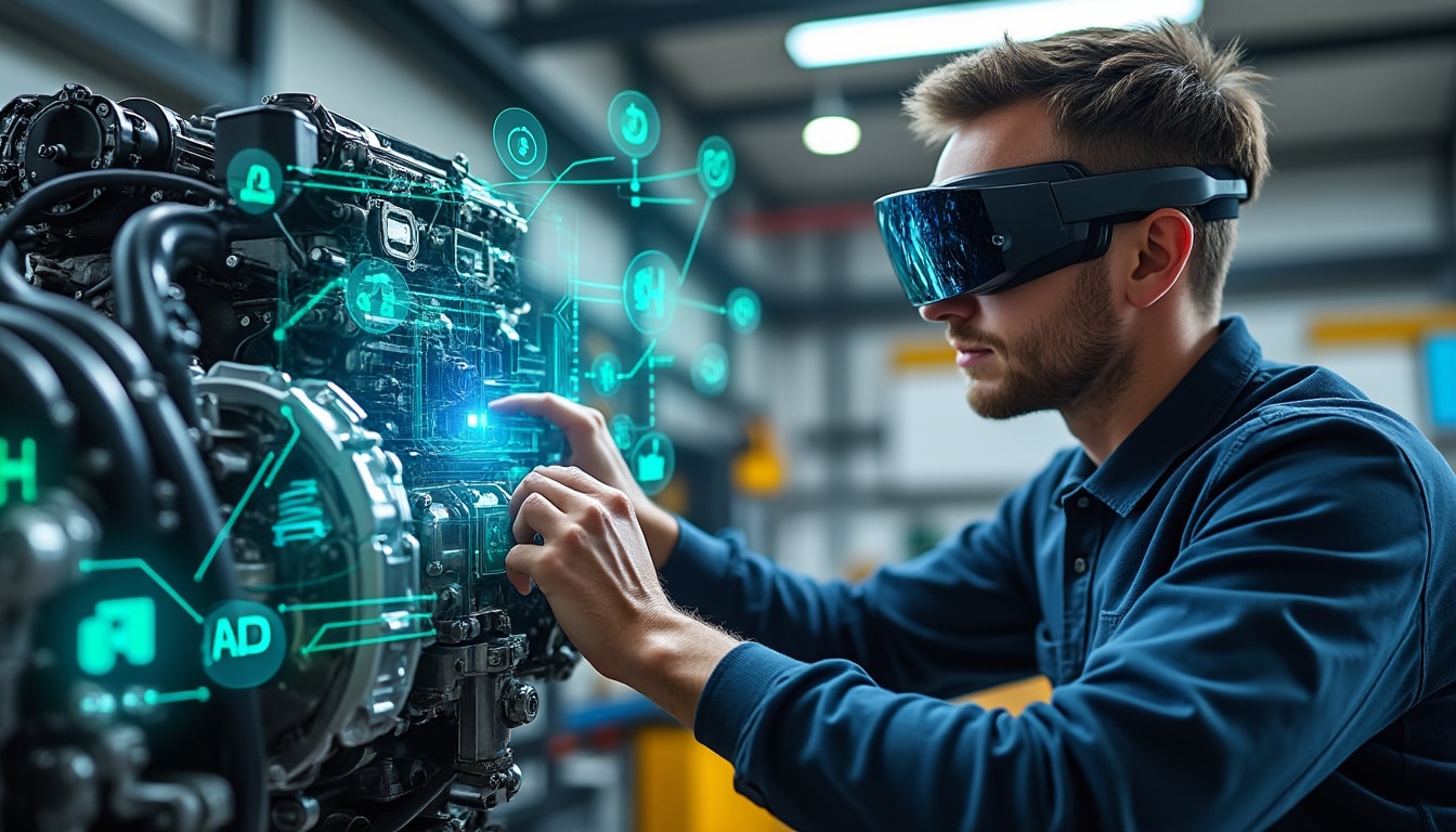 découvrez comment la réalité augmentée transforme les réparations mécaniques complexes en offrant des instructions visuelles précises et en temps réel pour faciliter le travail des techniciens.