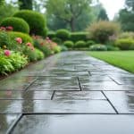 découvrez comment le béton drainant permet de prévenir les inondations dans les allées de jardin en facilitant l'évacuation rapide de l'eau.